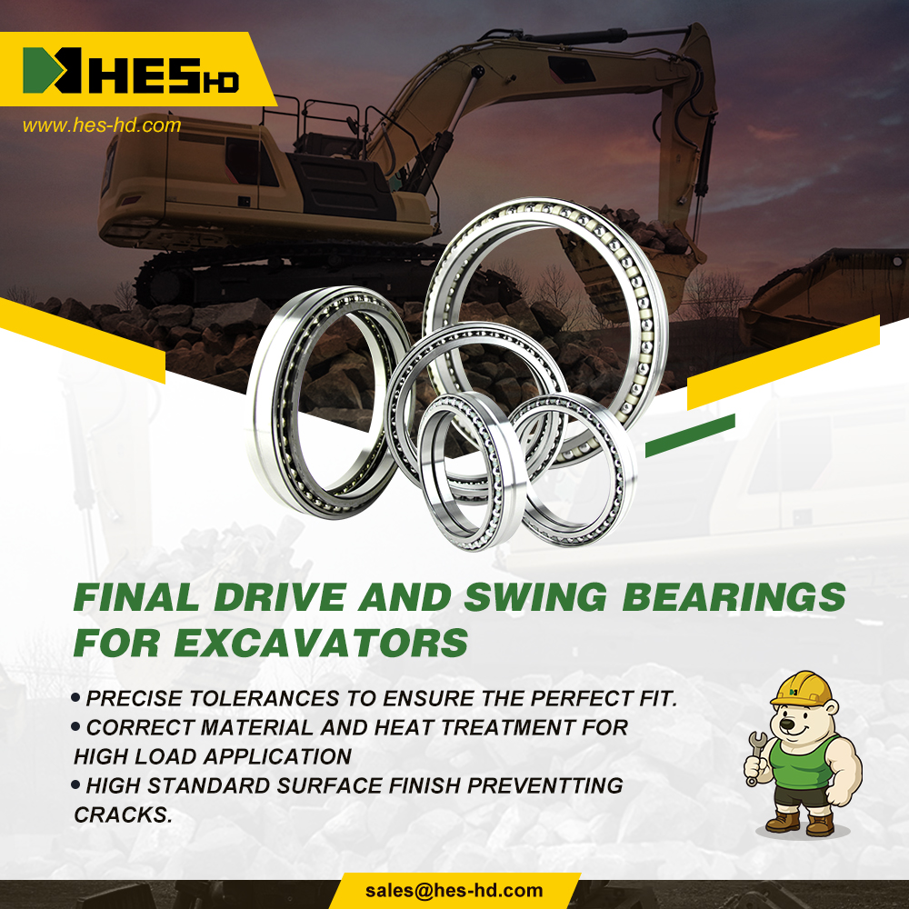 FINAL DRIVE AND SWING BEARINGS FOR EXCAVATORS